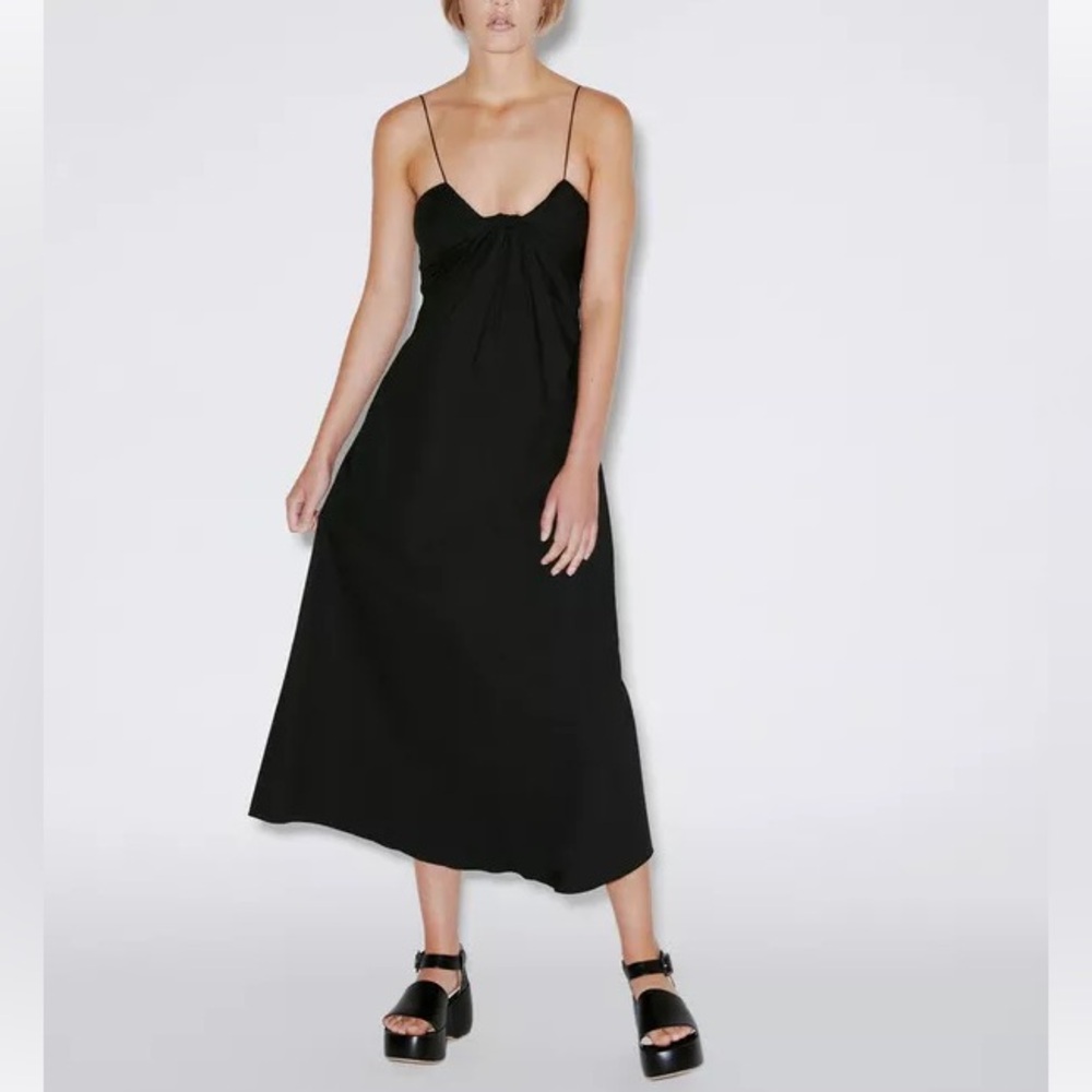 Rosetta Getty Twist Front Slip Dress cotton